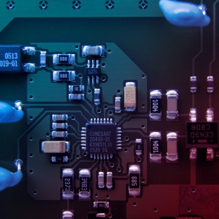 top-view-circuit-board-close-up